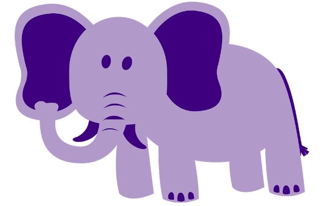 a vector image of a large elephant